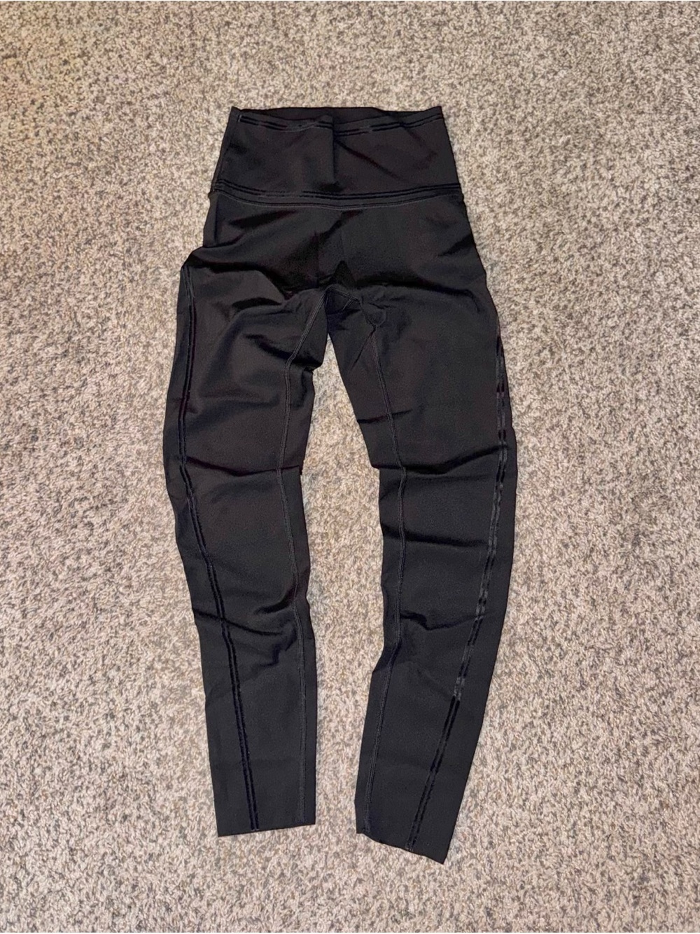 aerie Black High-Waist Seam-Detail Leggings